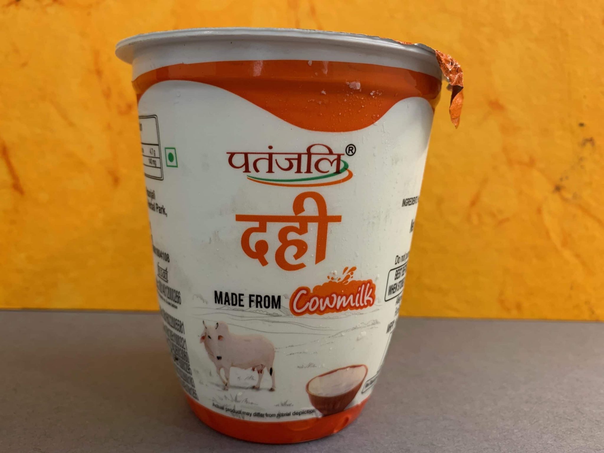 patanjali dahi made from cow milk
