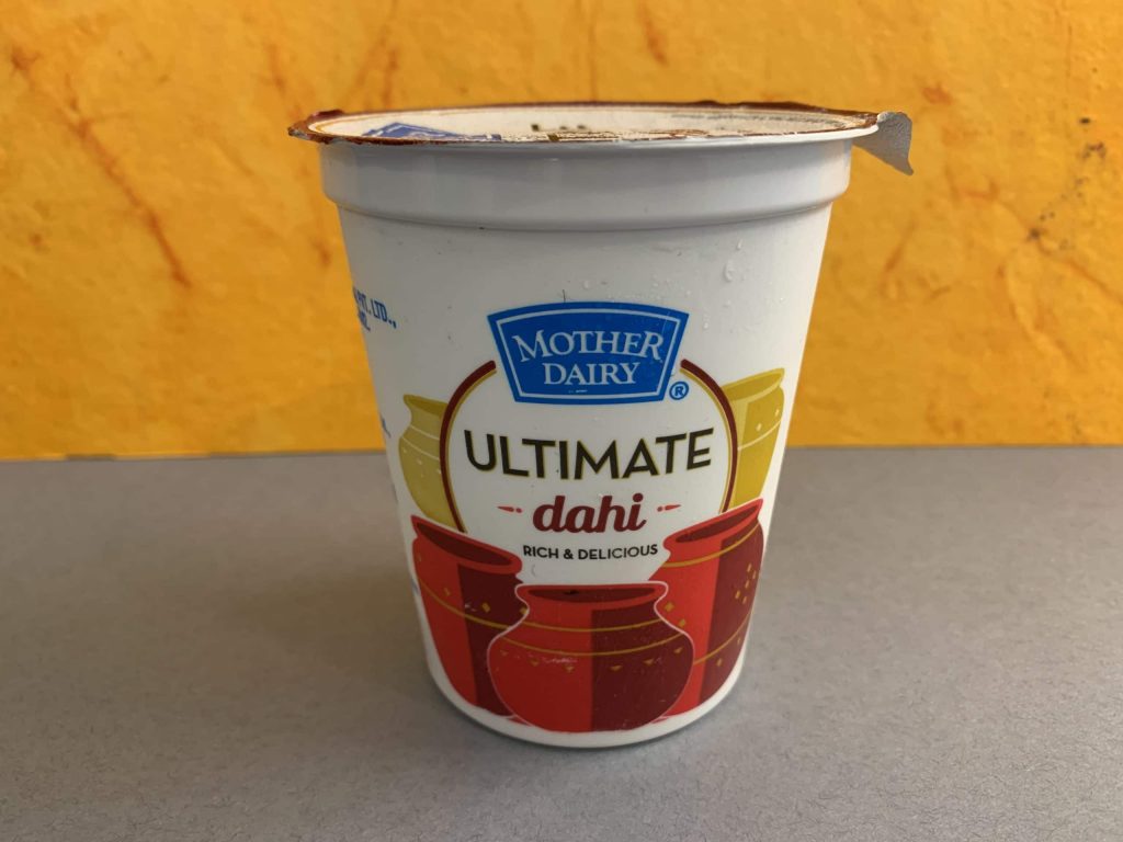 mother dairy dahi packaging