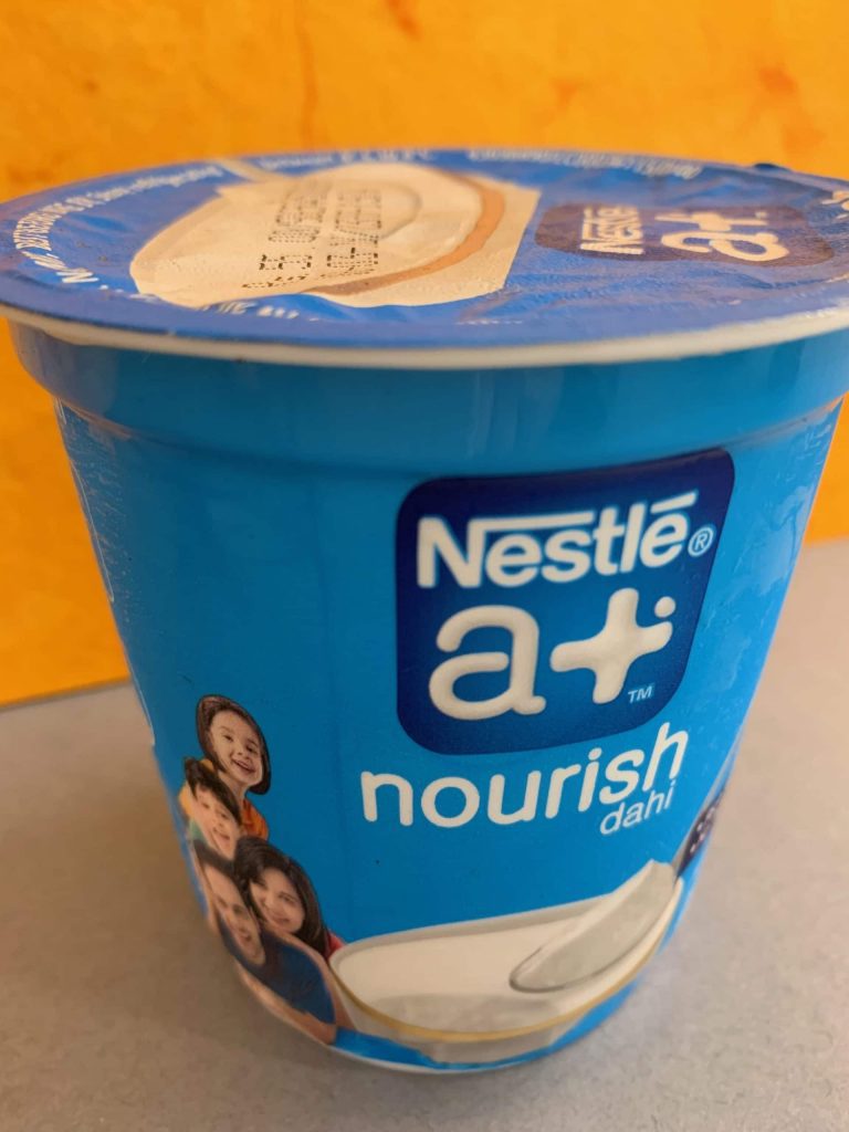 nestle a+ nourish dahi packaging