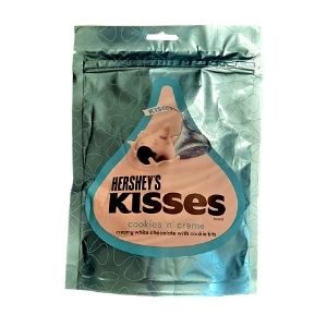 hershey’s kisses milk chocolate, almonds, cookies ‘n’ creme