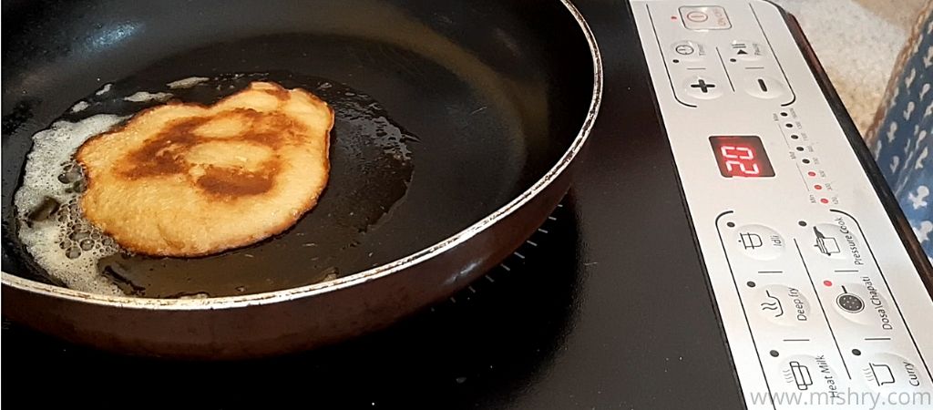 making pancakes on induction