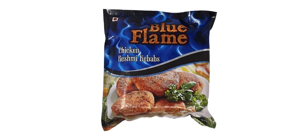 packet of blue flame chicken reshmi kebab
