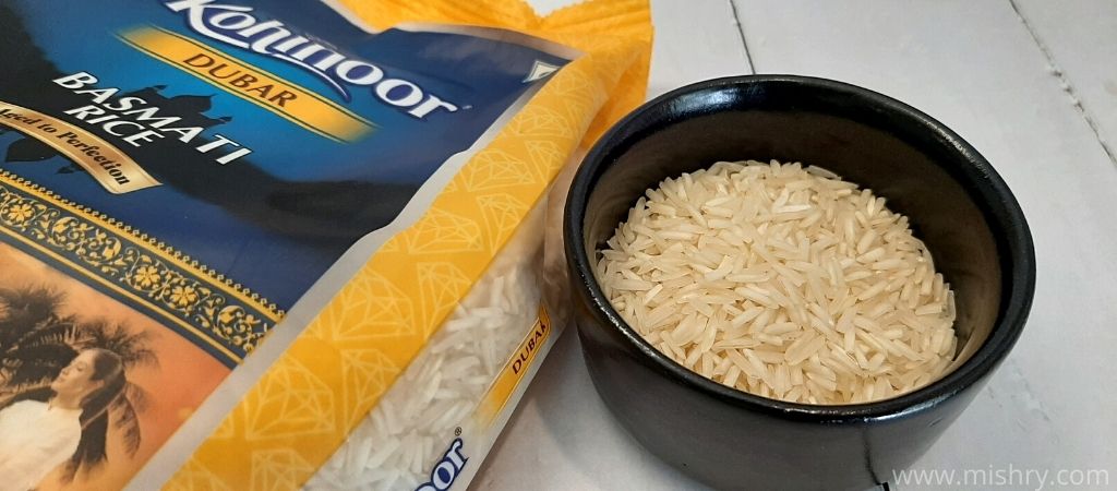 closer look at the kohinoor basmati dubar rice