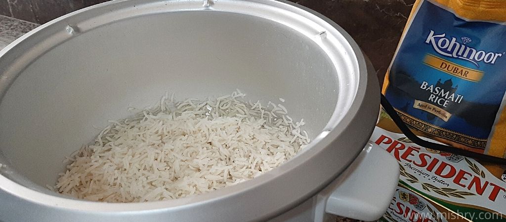 cooking the basmati rice