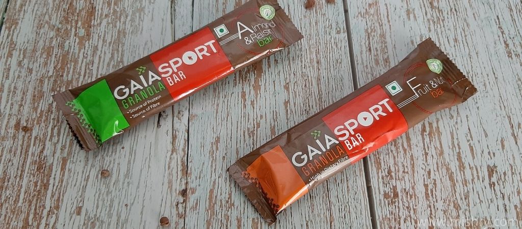 Packaging of the gaia granola bars