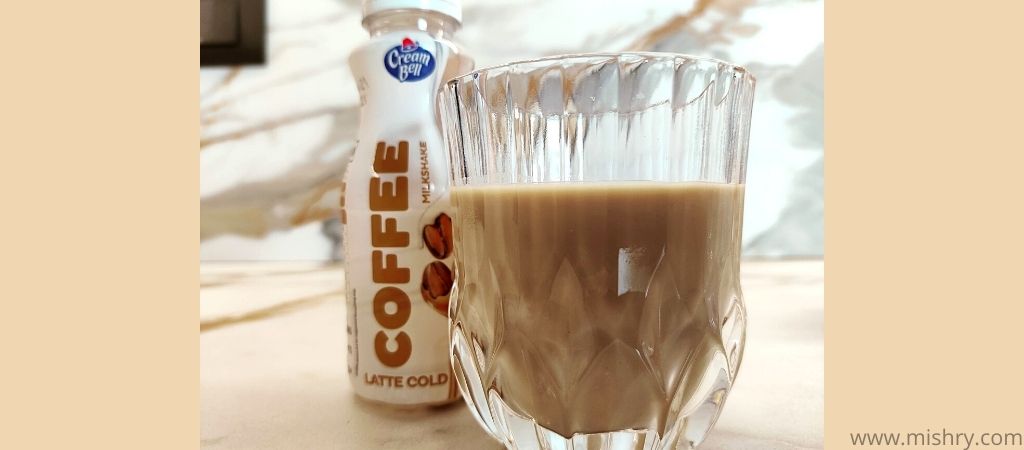 cream bell latte cold coffee milkshake taste test