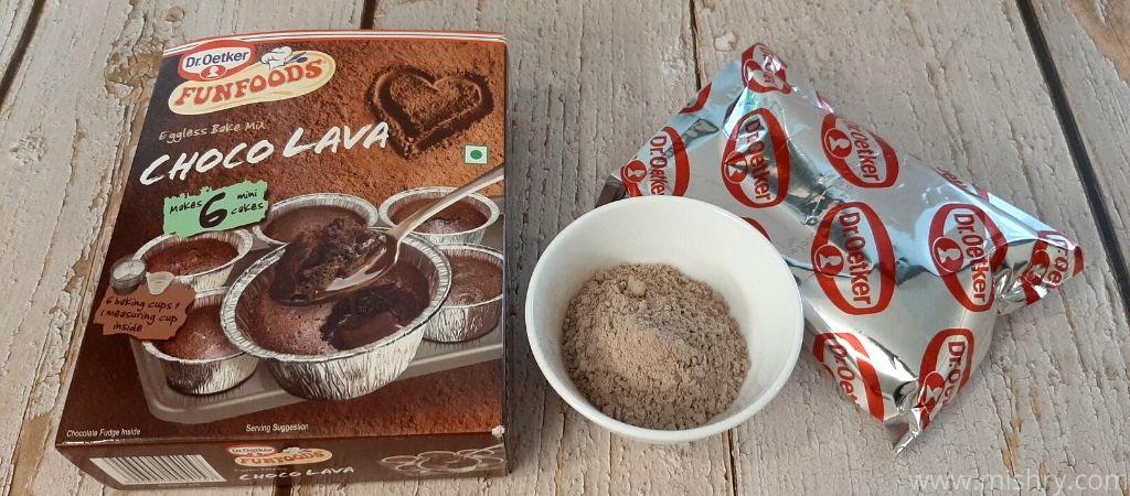 dr oetker funfoods choco lava bake mix contents