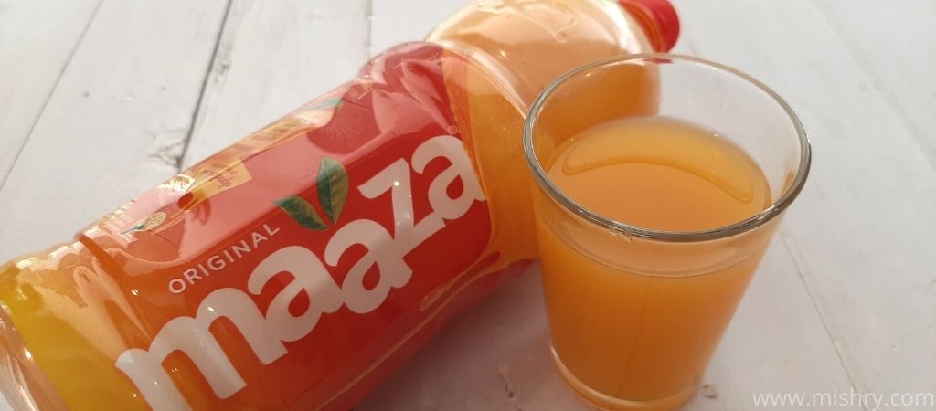 maaza mango drink taste test