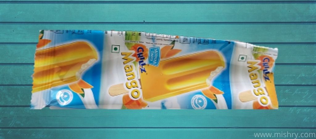 mother dairy chillz mango ice cream packaging