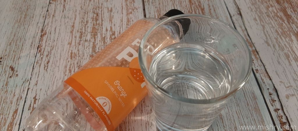 closer look at polka pop sparkling water orange