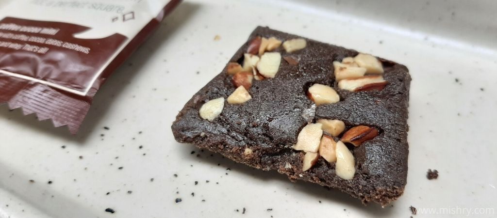 closer look at the whole truth protein bar coffee cocoa mini