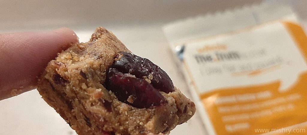 closer look at the whole truth protein bar peanut butter mini