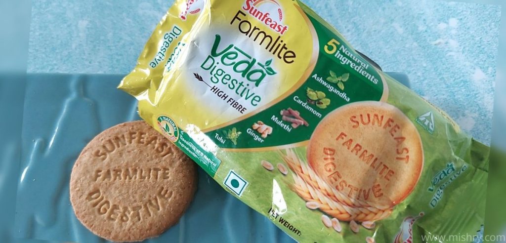 closer look at veda digestive biscuit contents
