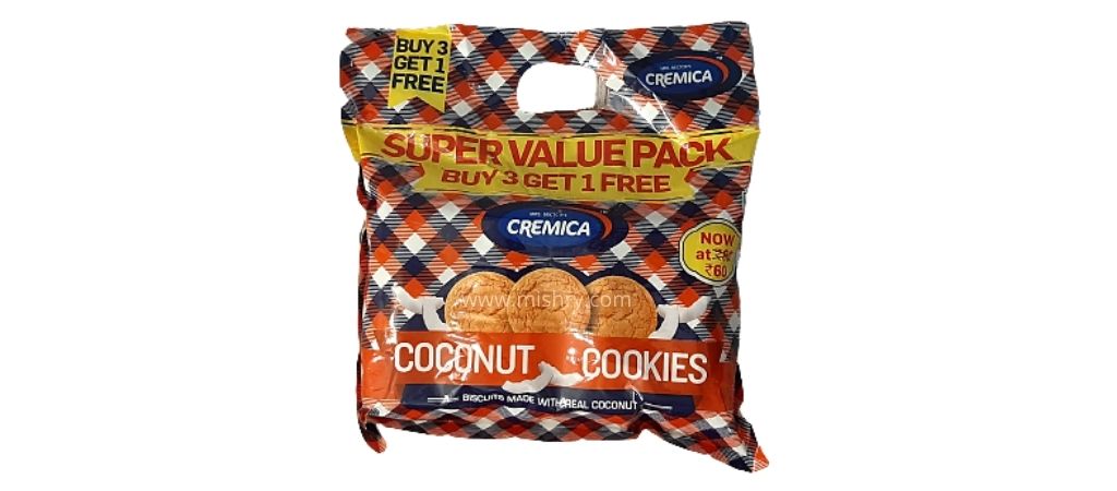 cremica coconut cookies packaging