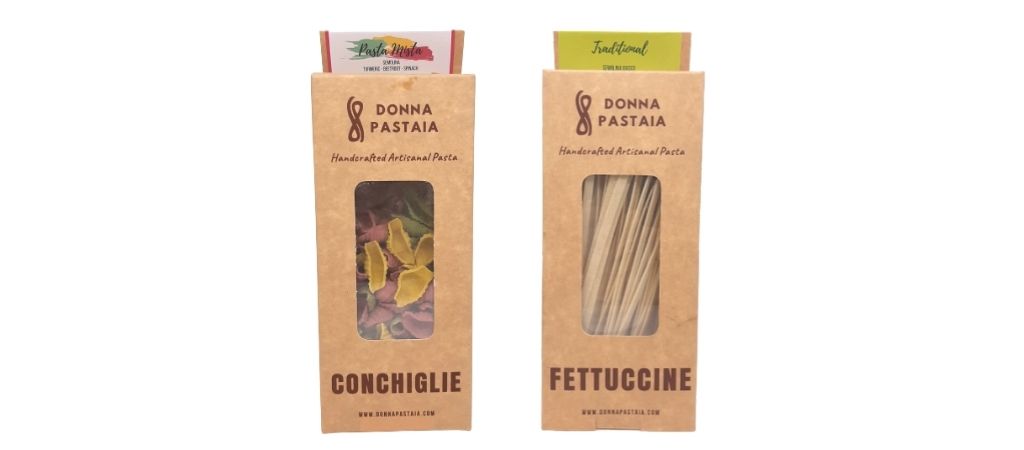 donna pastaia pasta conchiglie and fettuccine