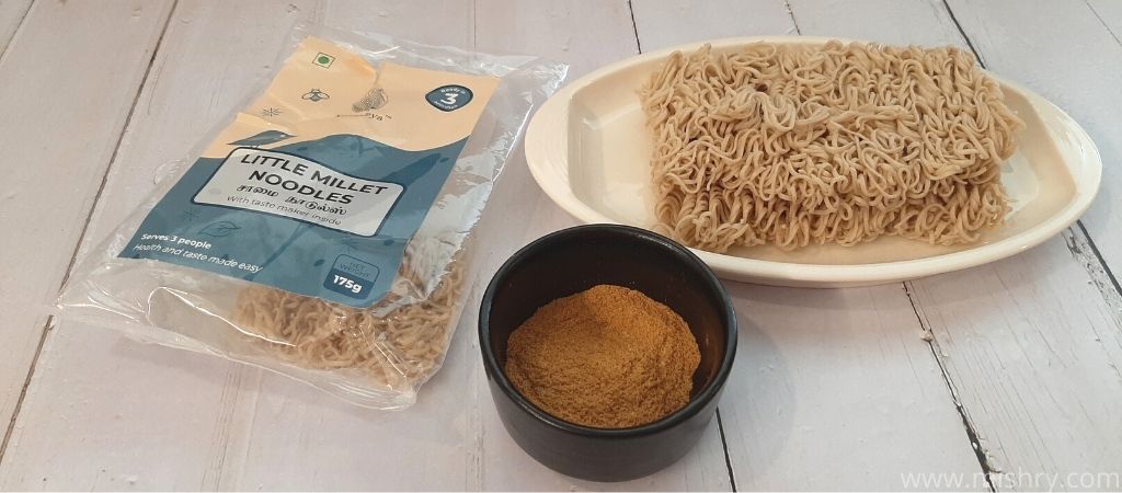 little millet noodles packet contents