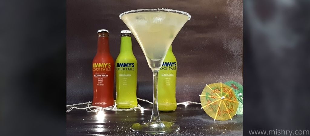 making the jimmy's cocktail mix margarita