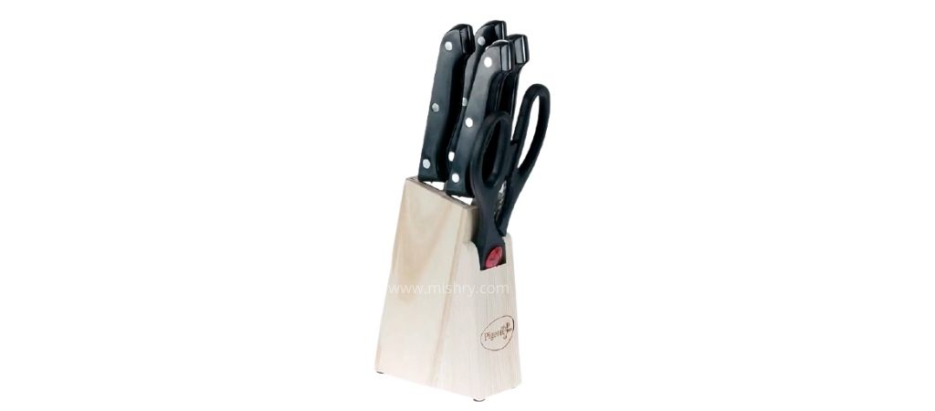 pigeon stovekraft knife set with wooden stand