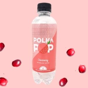 polka pop sparkling water cranberry