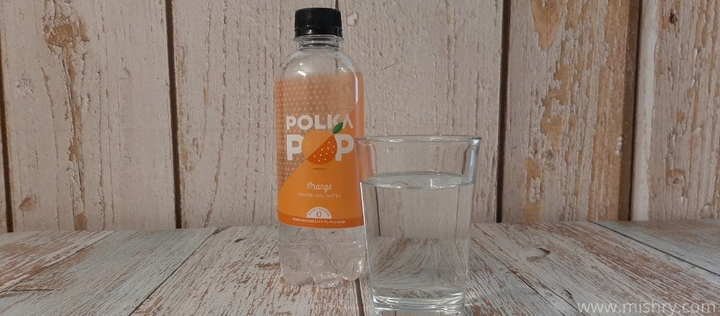 polka pop sparkling water orange contents