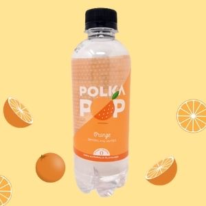 polka pop sparkling water orange