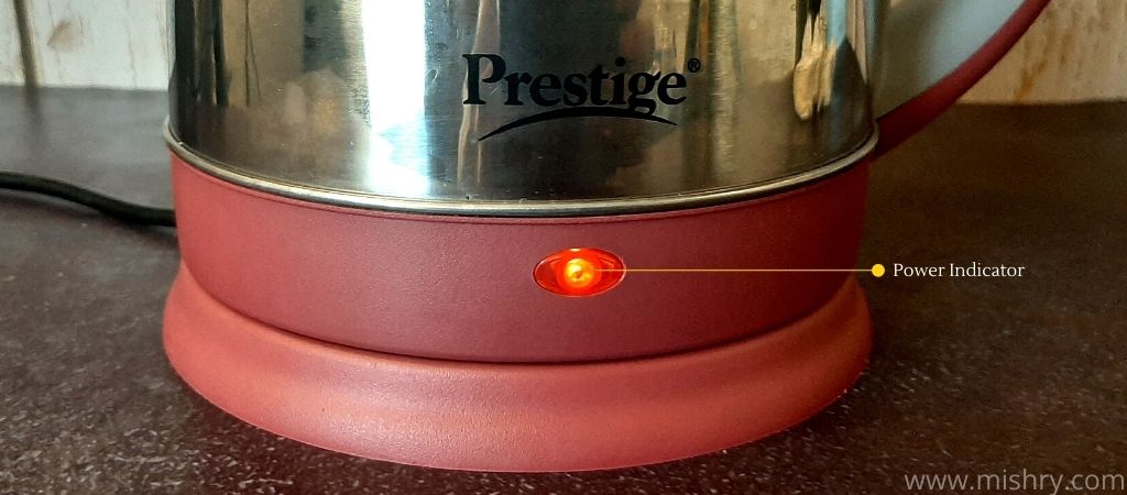 prestige electric kettle power indicator lights up