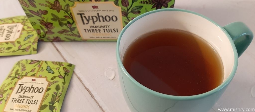 typhoo tea in a cup ready to drink