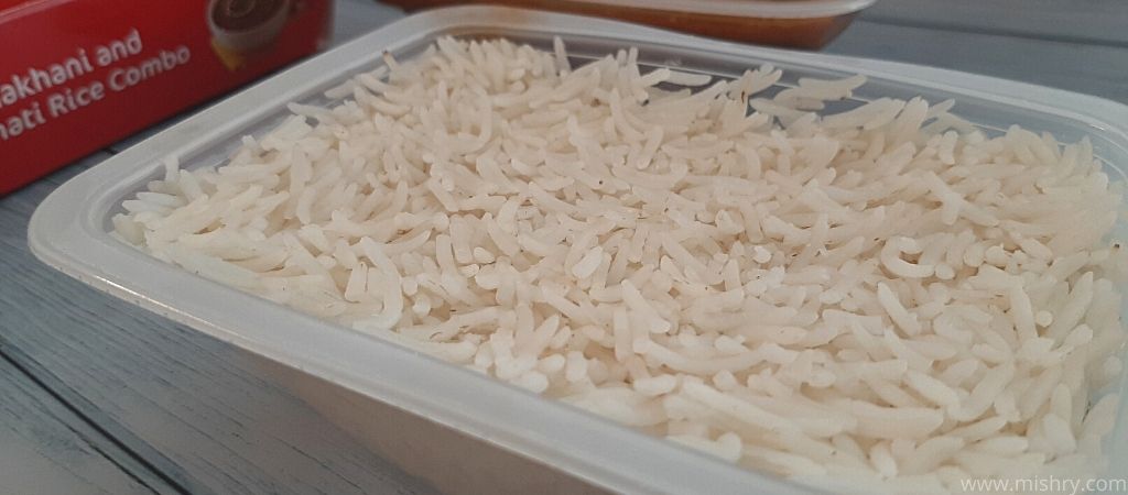 closer look at mtr rice before heating