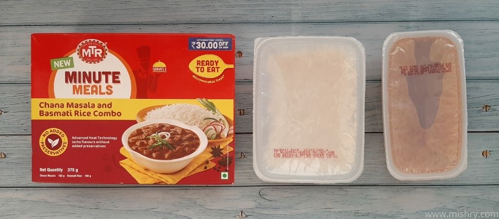 mtr minute meals chana masala packaging
