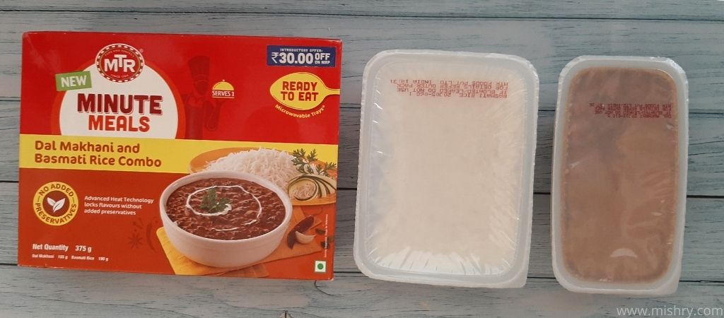 mtr minute meals dal makhni packaging