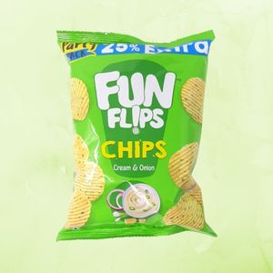fun flips cream and onion chips