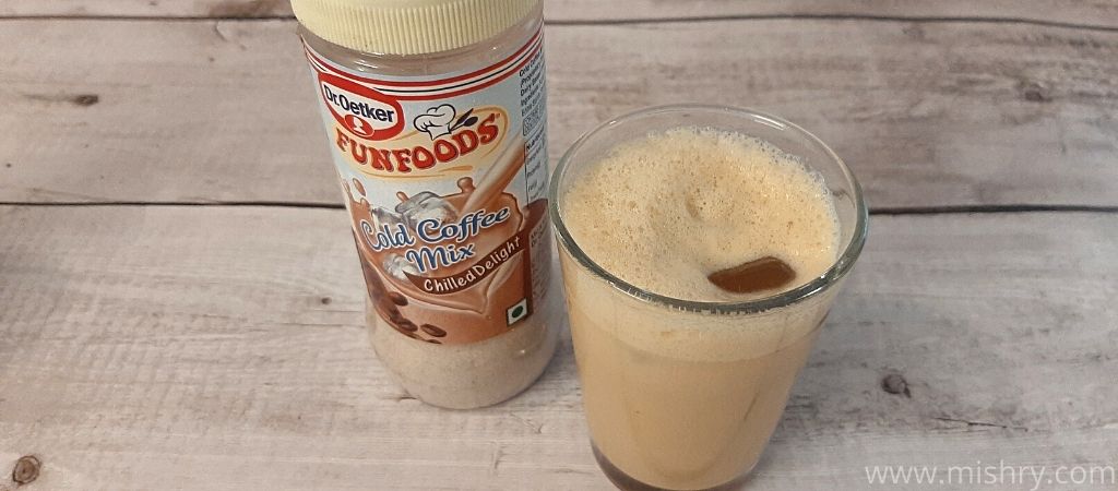 funfoods cold coffee milkshake in a glass