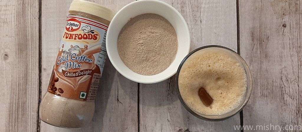 funfoods cold coffee milkshake mix review