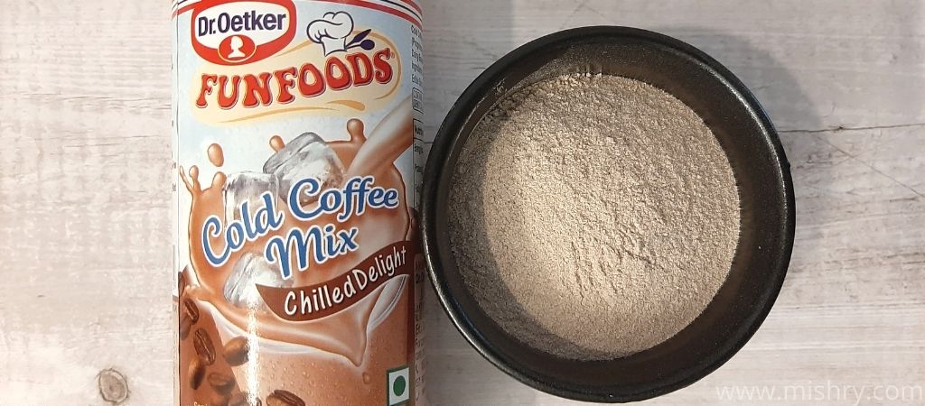 funfoods cold coffee mix chilled delight contents