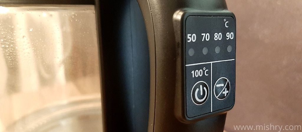 havells kettle temperature control panel