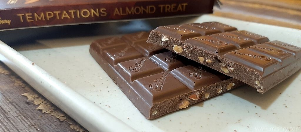 cadbury almond treat chocolate texture