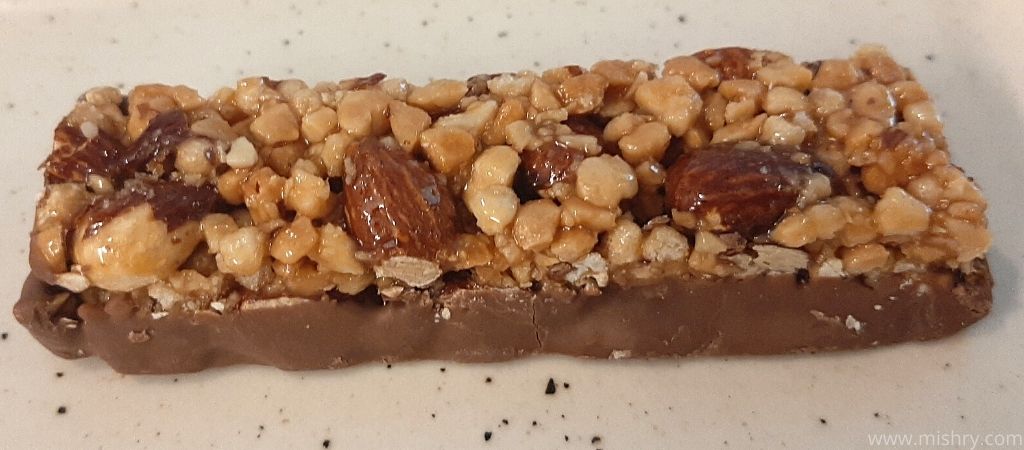 cadbury fuse fit almonds and peanuts on a plate