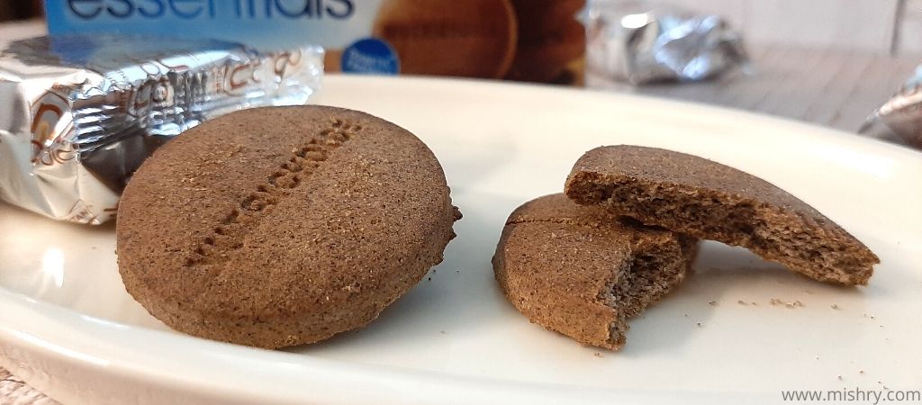 closer look at ragi cookies on a plate