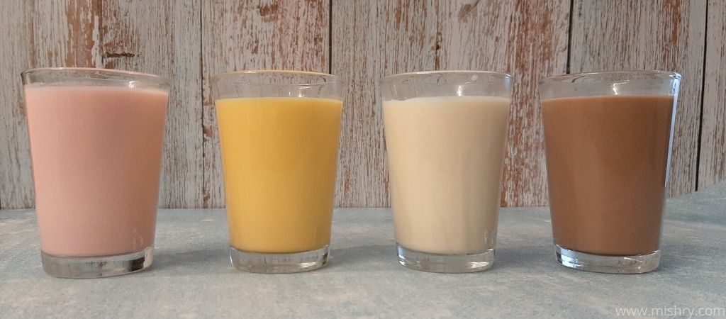 real milk power milkshake frappe reviewed variants in glass