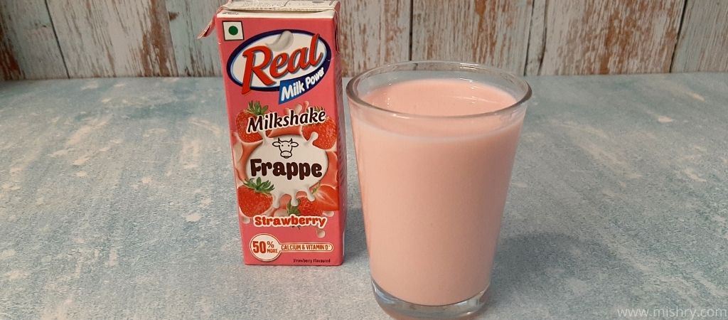strawberry milkshake in a glass