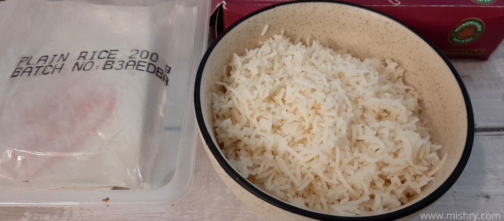 bikano plain rice in a bowl