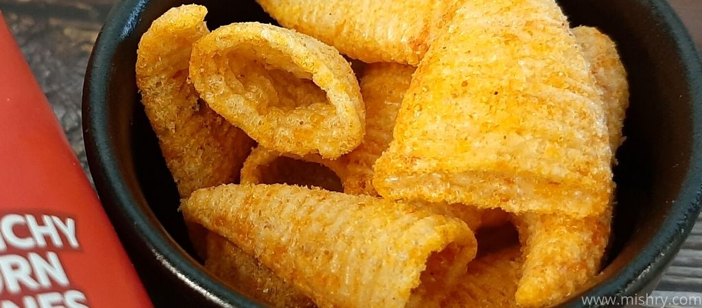 closer look at snac atac crunchy corn cones
