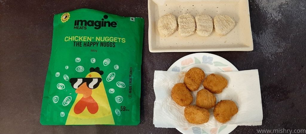 imagine meats chicken nuggets pre and post cooking