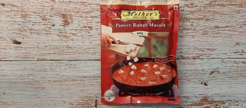 mothers recipe paneer butter mix on a table