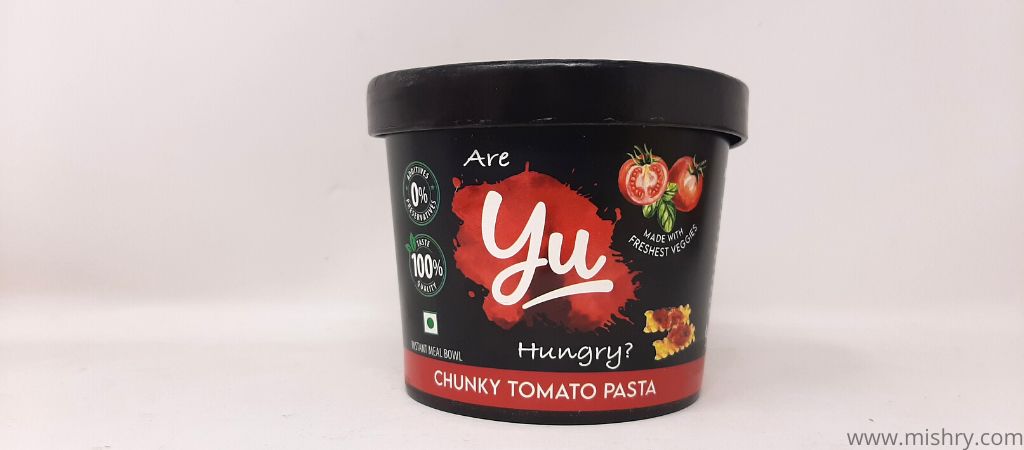 yu foodlabs chunky tomato pasta packaging