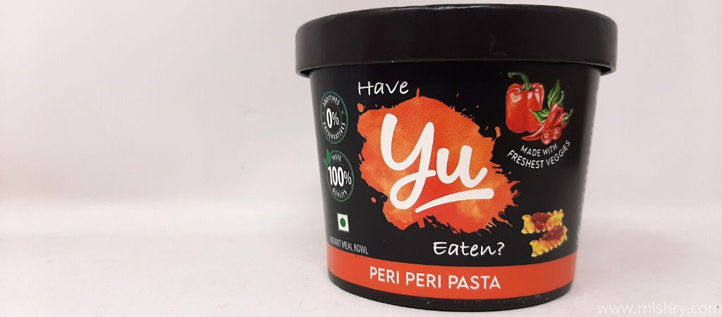 yu foodlabs peri peri pasta packaging