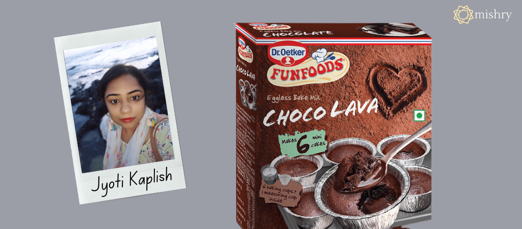 Jyoti Kaplish - Dr. Oetker Eggless Cake Mix Choco Lava review