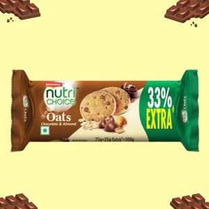 britannia nutri choice oats cookies chocolate and almond