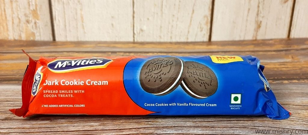 mcvities dark cookie cream packaging
