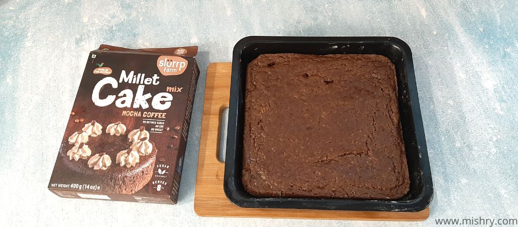 millet cake mocha coffee cake after cooking
